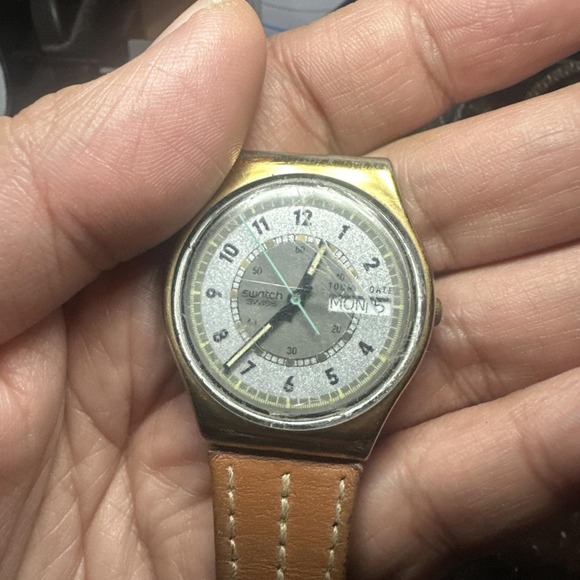 Swatch Other - Works VTG 1988 Swatch ALBATROSS GX700 34mm Swiss Watch Rare -Broken Band